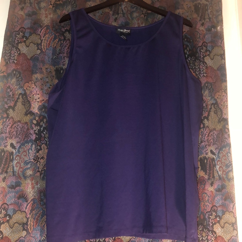 Maggie Barnes 2x purple blouse